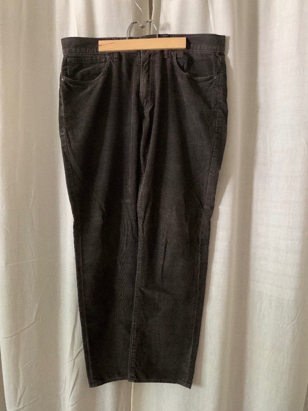 J.Crew 484 Slim Fit Corduroy Pants Men's 32x30 Charcoal Brown 5-Pocket
